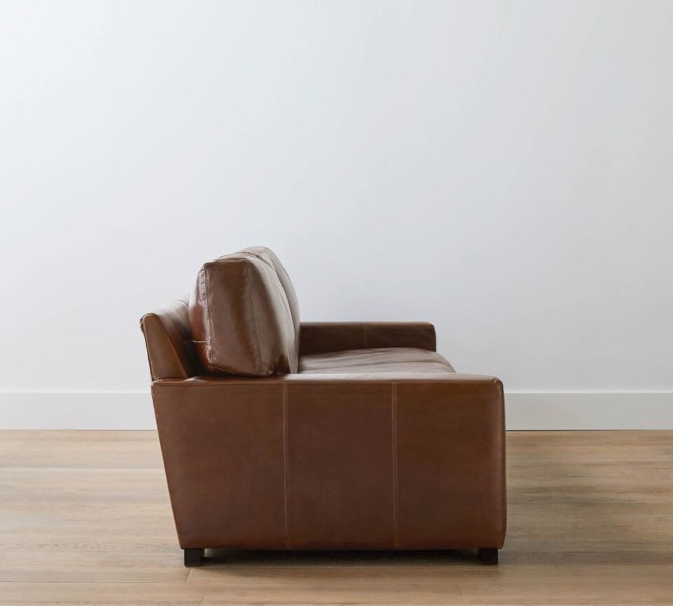 Turner Square Arm Leather Sofa Pottery Barn Australia